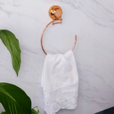 Toalheiro Argola 18 cm Rose Gold com Fixação por Ventosa - Ela Decora